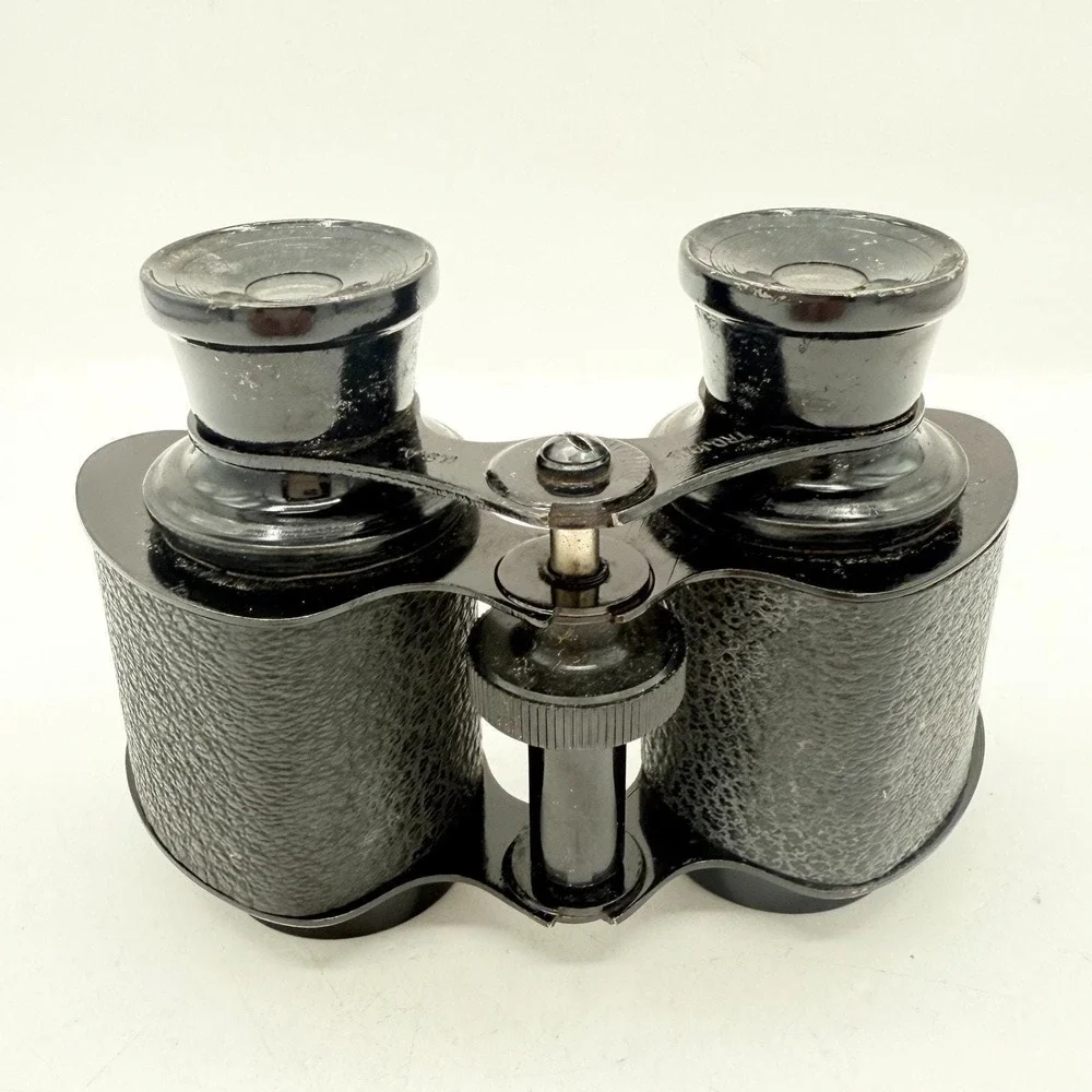 Vintage Opera Glasses Binoculars Black Metal  Trojan USA 1930s 1940s ~ 4.5